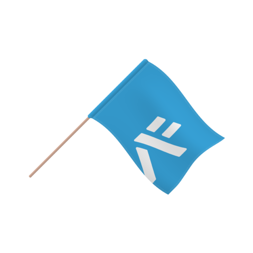 Schwenkfahne Logo blau
