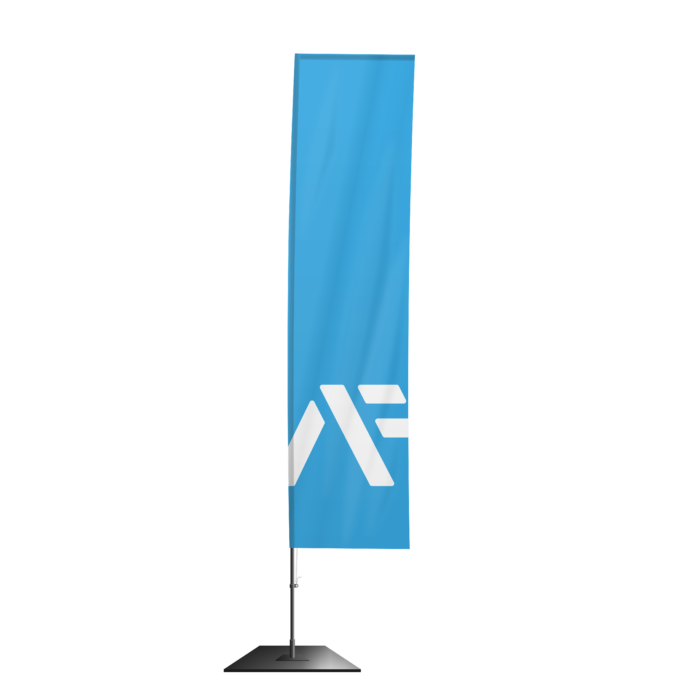 Square Flag Logo blau