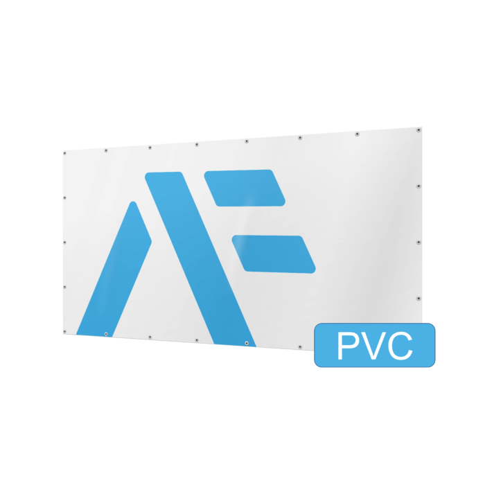 PVC-Banner Logo weiss