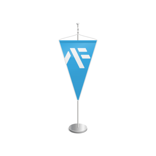 Wimpel Logo blau